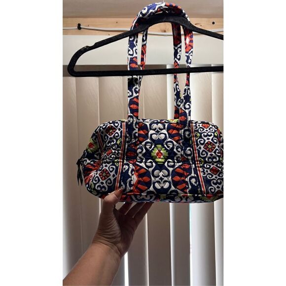 Vera Bradley Women's Purse Sun Valley Tote Shoulder Bag Purse Orange Cotton - Picture 5 of 12